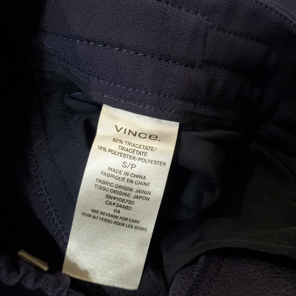 Vince Wide Leg Pull-on High Rise Pants. Navy Blue. Size S. 29" Inseam. - Picture 6 of 13